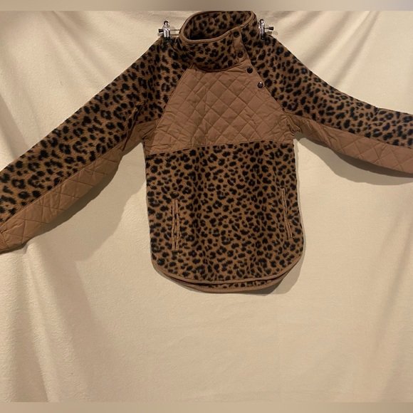 Abercrombie & Fitch Asymmetrical snap-up fleece sweater - Picture 2 of 4